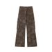 American High Street Fashion Brand Camouflage Rivet Multi-Pocket Cargo Jeans Unisex Loose Flared Wide-Leg Pants_mkmklike.com