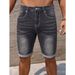 Men's Stretch Denim Shorts 5-Inch Inseam Slim Fit Vintage Washed Casual Streetwear Short Pants For Teen Boys_mkmklike.com