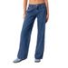 Retro Low Rise Straight Leg Jeans Women's Casual Slim Fit Washed Hot Girl Trendy Versatile Denim Jeans_mkmklike.com