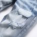 Men's Slim Fit Stretchy Jeans High Street Trendy Distressed Patches Embroidered Whiskers_mkmklike.com
