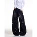 Women's Clothing Retro Star Patterned Jeans Slimming Loose Fit Wide Leg Pants Versatile Hot Girl Style_mkmklike.com
