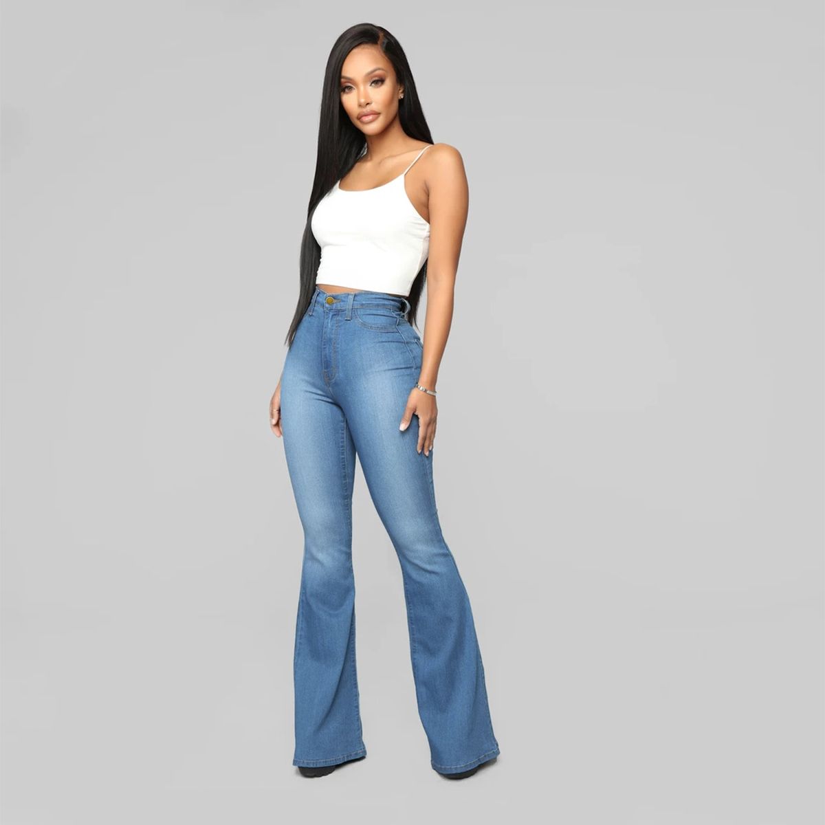 Women's Clothing High Waist Stretch Slim Fit Horseshoe Pants_mkmklike.com