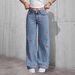 Women's Vintage Wash Embroidered Jeans European American Style Smoky Gray Distressed Stretch Red Cherry Denim Trousers_mkmklike.com