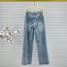 Women's Clothing Woven Hollow Wide Leg Jeans For Women Spring And Summer High Waist Loose Slim Floor Length Trousers_mkmklike.com