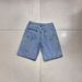 Men’s Rhinestone Embellished Denim Shorts – Vintage Washed Blue, Straight Fit, Non-Stretch (XL-3XL, Summer Casual Wear)_mkmklike.com