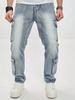 Men's Vintage Cargo Jeans - High Street Fashion Loose Fit Straight Leg Denim Pants With Multiple Pockets For Casual Wear_mkmklike.com