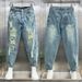 Men's Clothing Slim Fitting Pants Spring And Summer New Men's Clothing Ripped Casual Beggar Pants Men_mkmklike.com