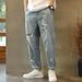 1 2025 Ripped Jeans Men's New Summer Thin Casual Straight Slim Loose Cropped Pants Trendy_mkmklike.com