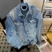 Shoulder Padded Denim Jacket, Heavy-duty Washed Denim Jacket, Short Workwear Jacket_mkmklike.com