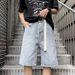 Men's Trendy Brand Retro Washed Denim Shorts High Street Casual Five Point Pants Summer Fashion_mkmklike.com