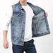 Men's Clothing Autumn Denim Vest Men Retro Trend Jacket Large Size Middle Aged Waistcoat Cotton Multi Pocket Vest Men_mkmklike.com