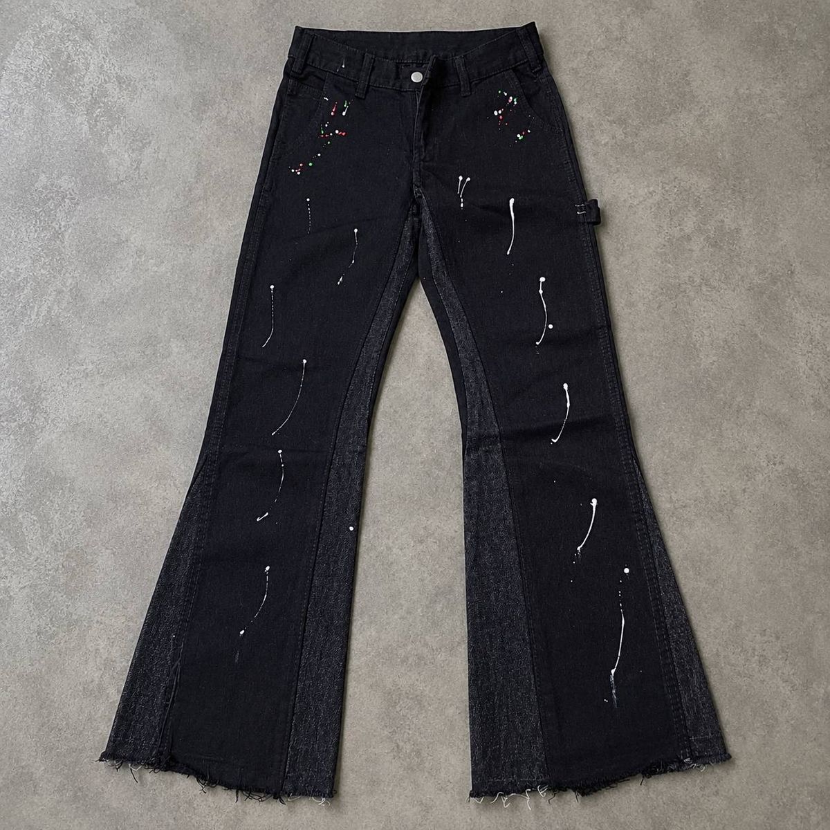2026 Trendy High Street Mens Jeans Loose Fit Straight Leg Casual Drag Trousers American Style Vintage Vibe Micro Flare 241225_mkmklike.com