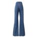 K Niche Design Asymmetrical Waistband Fly Multi-Line Cut Seam Structure Denim Pants_mkmklike.com