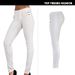 Women's Low Waist PU Coated Leather Pants – Slim Fit Stretch Skinny Pants With Double Zipper (White) – XS To 2XL_mkmklike.com