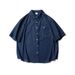 Men's Clothing Nanxia Qiaozhuang 2025 Summer New Japanese Retro Creative Pocket Denim Shirt Trendy Neutral Lapel Shirt_mkmklike.com