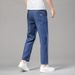 Tencel Thin Cropped Men's Loose Straight Casual Cotton Stretch Plus Size High-End Jeans Men_mkmklike.com