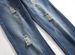 Men's Slim Straight Fit Jeans Distressed Light Blue Vintage Washed Denim with Knee Rips And Frayed Hem for Casual Streetwear_mkmklike.com