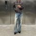 Vintage Washed Denim Jeans Relaxed Straight Fit Distressed Details Cleanfit Aesthetic for Men And Women_mkmklike.com