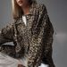 Oversized Leopard Print Denim Jacket For Women - Vintage-Inspired, Button Front, Roomy Pockets, Streetwear Essential (Available In Grey)_mkmklike.com