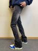 "Men's Vintage Washed Black & Gray Straight Leg Jeans – Loose Fit High Street Style | Retro Cleanfit Denim"_mkmklike.com