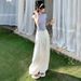 In-stock Wholesale And Dropshipping Of American Retro Loose Wide-leg Pants, White, Drapey, Breathable, Versatile_mkmklike.com