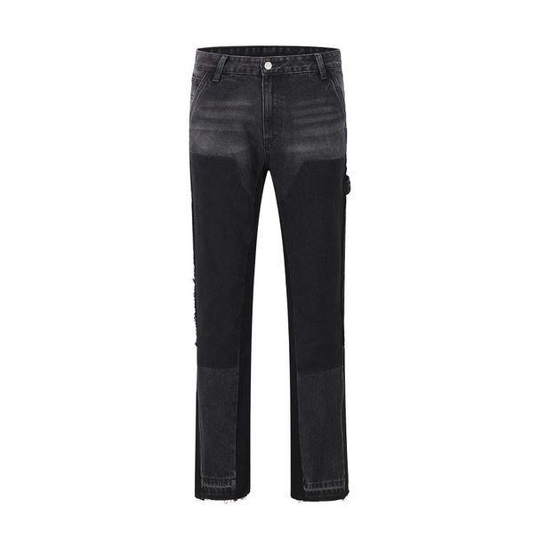 Streetwear Vintage Jeans – Distressed Raw Hem & Lace-Up Detail, High-Waisted Relaxed Fit, Unisex Baggy Denim (S-XL, Cotton Blend)_mkmklike.com