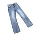 Lightning Wave Ice Blue Washed Denim Jeans For Men - Straight Leg With Subtle Flare, Heavyweight Distressed Vintage Style_mkmklike.com