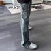 Spring 2026 Washed Flared Jeans Unisex Retro Style Midweight Cotton Long Leg Non-Stretch Machine Washable Black Blue Jeans_mkmklike.com