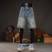 Men's Vintage Distressed Denim Shorts Oversized Retro Washed Blue Artisan Rips Grunge Streetwear Big Tall 28 to 42_mkmklike.com