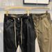 Men's Casual Loose Straight Leg Stretch Denim Long Pants Spring Autumn New Trendy Japanese Style_mkmklike.com