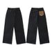 LKTM Men's Cleanfit A-Line Raw Denim Jeans Baggy Style Straight Leg Pants_mkmklike.com