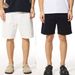 Men's Casual Denim Shorts – Black & White Loose Fit Straight Cut (Cotton, Summer Streetwear, Non-Stretch)_mkmklike.com
