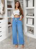 Customized Summer Stretch Denim Straight Leg Pants Women's Wide Leg Pants_mkmklike.com