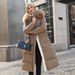 Women's Clothing new slim fit large fur collar long cotton coat_mkmklike.com