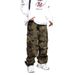 Men's Niche Vibe Loose Fit Camouflage Flared Jeans Multi Pocket Trendy Casual Workwear Long Pants Large Size_mkmklike.com