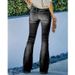 European And American Cross-border 2023 Spring-summer New Style Vintage Slim-fit Multi-button High-waisted Flared Washed_mkmklike.com