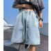 Men's Clothing Summer Thin Loose Trendy Straight Pants Style Casual All Match Five Point Pants_mkmklike.com