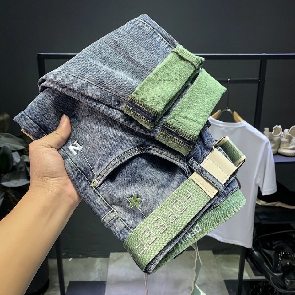 Men's Clothing Slim Fit Jeans For Men - Stretch Comfort Straight Leg Tapered Denim Pants | Classic Blue/Black/Grey Washed | Casual & Versatile_mkmklike.com