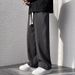 Men's High Street Loose Fit Jeans – Vintage Washed Denim Pants With Straight Leg & Adjustable Drawstring (S-5XL, Grey/Blue)_mkmklike.com
