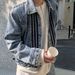 Loom Men's Early Autumn Retro Three-Stripe Padded Shoulder Denim Jacket Trendy Brand European And American Streetwear Top_mkmklike.com