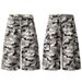 Men's Retro American Style Multi Pocket Pleated Camouflage Capri Pants Summer Trendy Wide Leg Loose Straight Casual Style_mkmklike.com