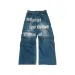 Men's Jeans Streetwear Y2K Baggy Retro Luxurious Double-waist Washable Design Letter Print British Style Graphic Blue_mkmklike.com