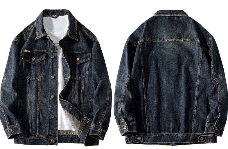 Men's Clothing Men's Plus Size Coat Jacket Spring And Autumn American Simple Fat Man Large Size Casual Denim Jacket Men_mkmklike.com