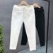 Suitable For All Seasons American Style Washed Vintage Jeans For Men Spring Autumn Straight Loose High Street Vibe Long Pants Simple_mkmklike.com