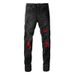 Men's Clothing European And American Men's Street Fashion Brand Ripped Patch Men's Jeans Slim High Street Fashion Skinny 886_mkmklike.com
