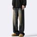 American High Street Jeans For Men, 2025 Summer Thin Vintage Distressed Washed Cool Loose Casual Straight-Leg Long Pants_mkmklike.com