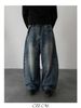 Ripple Wash Flared Jeans – Vintage-Inspired, Mid-Rise, Wide-Legged, Hand-Painted Denim With Distressed Hem (S-XXXL, Modal Blend)_mkmklike.com