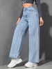 K American Wide Leg Jeans Women's New Loose And Slimming Denim Pants That Mop The Floor_mkmklike.com