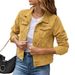 Trendy Oversized Denim Jacket – Button-Down Collar With Front Pockets (Yellow/Black/Pink/Red/White/Sky Blue, S-2XL)_mkmklike.com
