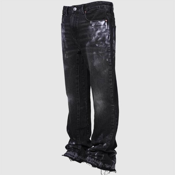 2025 High Quality European-USA Style Fashion Elasticity Jeans Men's Mid Waist Water Washing Vintage Casual Straight Type Denim Long Pants_mkmklike.com